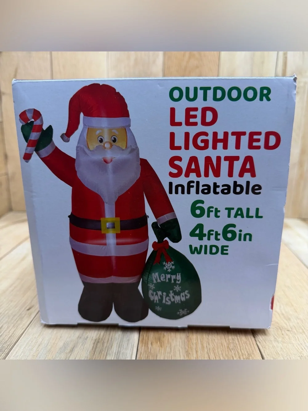 Inflatable Light Up 6 Ft Santa Outdoor Christmas Decor LED Lights New